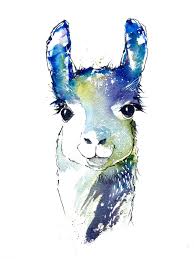 Llama Art Llama Decor Watercolor Animals Art Print Wall Etsy Art Prints Llama Arts Animal Art