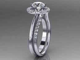 Halo Ring Guard Ring Enhancer Wedding Ring Enhancer Natural Diamonds Solitaire Enhancer 14k White Gold Classic Engagement Ring Solitaire Wedding Ring Enhancers Antique Wedding Rings