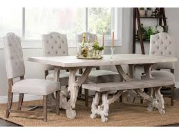 Classic Home Dining Room Dining Table 51010555 Rustic Farmhouse Dining Table Kosas Home Dining Table With Bench