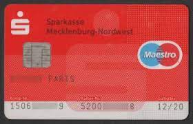 Why not speak to one of our advisers for more advice and arrange an appointment? Germany Sparkasse Mecklenburg Nordwest Maestro Debit Card