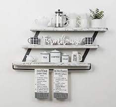 Simple towel bar wall shelf can be mounted easily. Industrial 3 Tier Floating Shelf With Towel Bar 36 Inch White Farmhouse Goals