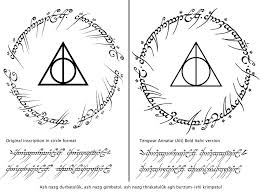 One Ring To Rule Them All One Ring To Find Them One Ring To Bring Them All And In The Darkness Bind Them Elven Words Triangle Tattoo One Ring