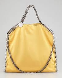 Stella Mccartney Falabella Fold Over Tote Bag Yellow