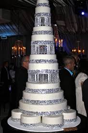 Tall Bling Wedding Cake I Love This But I Would Want Some Detail And Some Flowers Added To It Bling Wedding Cakes Wedding Cake Designs Amazing Wedding Cakes