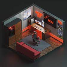 3d Setup Rooms On Instagram Clean 3d Room Rate This Room 0 10 Tag Your Friend And Share It Game Room Design Gaming Room Setup 3d Room