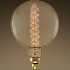 Bulbrite 137401 60 Watt Vintage Light Bulb G63 Globe Vintage Light Bulbs Antique Light Bulbs Light Bulb