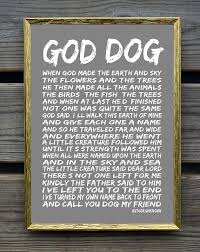 Dog Print God Dog Poem Typography Art Print Inspirational Etsy Dog Poems Inspirational Pets Gifts For Pet Lovers