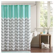 Darcy 100 Microfiber Printed Shower Curtain Teal Teal Shower Curtains Bathroom Shower Curtains Chevron Shower Curtain