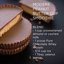 Modere Peanut Butter Cup Smoothie Chocolate Protein Peanutbutter Peanut Butter Peanutbutter Smoothie Recipes Peanut Butter Cups