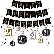 Read this guide and find the best birthday gifts for loved ones(both men and women). 21st Birthday Decorations Gifts For Men Women 21 Birthday Party Supplies Happy F Ing Birthday Banner Haning Swirls Buy Online In Bermuda At Bermuda Desertcart Com Productid 131832091
