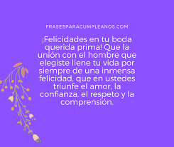 ✔️una recopilación de ideas románticas para las lecturas para bodas religiosas: Mensajes De Felicitaciones De Boda Para Una Prima Frasescumple