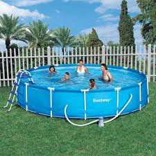 Bestway 15ft Steel Frame Pool Set With 530gal Filter Pump Cover 36 Ladder Maintenance Kit 224 99 Pool Bestway Swimming Pools