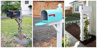 The drop front features large, well visible numerals and nailhead edges. 8 Easy Diy Mailbox Designs Decorative Mailbox Ideas