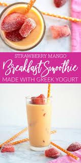 Mango Strawberry Smoothie Recipe With Yogurt Lemon Peony Recipe In 2020 Smoothie Recipes With Yogurt Smoothie Recipes Strawberry Strawberry Smoothie