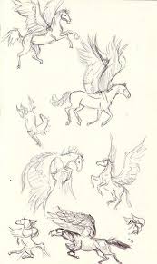Sketchbook Saturday Fantasy Critters Stormslegacy Designs Horse Drawings Sketch Book Pegasus Drawing