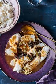 Velvet Fish With Mushrooms Recipe Recipe Recipes How To Cook Fish Stuffed Mushrooms
