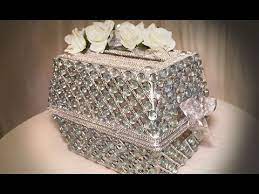 Gift card holder box dollar tree. Diy Dollar Tree Wedding Bling Card Box Youtube