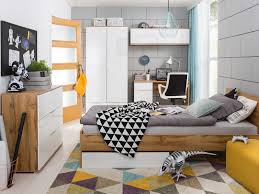 Ultra modern bedstead with white high gloss finish. Modern Childrens Bedroom Single Room 6 Piece Furniture Set In White Gloss Oak Impact Furniture