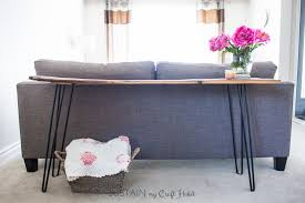 Apply an even coat of spray paint on the legs and allow to try for the amount of time. Reclaimed Barn Wood Hairpin Leg Diy Console Table Sustain My Craft Habit