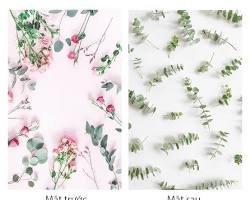 Hình ảnh về Vải nền 3D in họa tiết lá