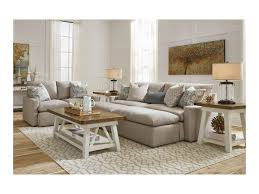 Melilla Pit Sectional Sofa With 2 Accent Ottomans By Benchcraft Beige Living Rooms Cheap Living Room Furniture Living Room Furniture Layout