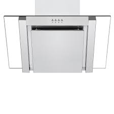 Neff's black glass and steel extractor has a sleek design with an angled hood to ensure your the sleek black glass design angled hood ensures your kitchen is free from cooking smells thanks to. 70cm Angled Glass Chimney Cooker Hood In Stainless Steel Cookology Ang705ss Ebay