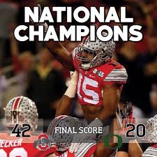 Ohio State Beats Oregon 42 20 In The College Football National Championship Ohio State Buckeyes Football Ohio State Ohio State Football