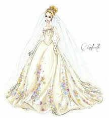 Concept Sketch For Cinderella S Wedding Dress Vestidos Antigos Casamento De Cinderela Vestidos Glamourosos