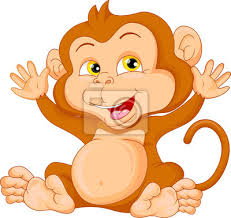 Just a few easy steps to follow and you will be drawing a monkey of your own. Cute Baby Monkey Cartoon Waving Fototapete Fototapeten Kichern Schimpansen Ape Myloview De