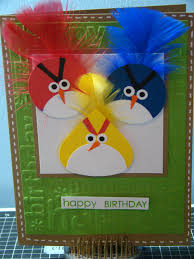 Angry Bird Birthday Card But It Also Gave Me An Idea For Pin The Tail In The Angry Bird Handmade Invitation Cards Kids Cards Creative Cards