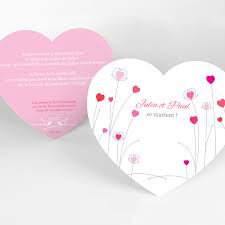 Cards of wedding announcements to send all over the planet. Faire Part Mariage Idylle Rose Mariage Coeur Simple
