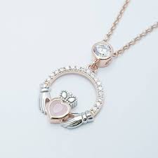 Claddagh Necklace Claddagh Necklace Silver Claddagh Ring Triquetra Necklace