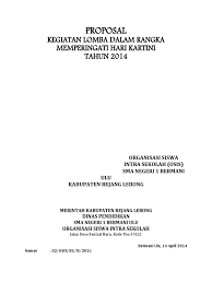 Pendahuluan kegiatan pembelajaran yang dilaksanakan di sekolah tidak hanya berupa kegiatan di dalam kelas. Contoh Proposal