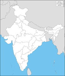 Blank Physical Map Of India From I 10 In 2020 India Map Asia Map Political Map