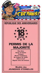 Carte Humoristique Permis De La Majorite Achat Vente