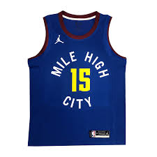According to the nuggets' merch shop, the design is inspired by the region's natural hues. Men S Denver Nuggets Nikola Jokic 15 Jordan Brand Blue 2020 21 Swingman Jersey Statement Edition Denver Nuggets Goodstuffsharer