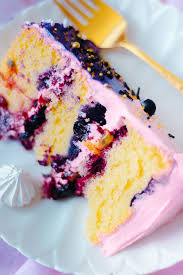 Blueberry Sponge Cake With Passion Fruit Frosting Tropical Cake Recipe Passion Fruit Cake Savoury Cake