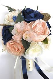 We did not find results for: 17 Piece Wedding Bouquet Package Bridal Silk Flowers Peach Blush Navy Blue Cream Ebay
