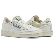 Reebok classic track & field leather running trainers/pumps beige ecru 5uk 38eu. Reebok Club C 85 Vintage Homme Vert 65 Off Sintoemcasa Com Br