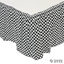Black And White Checkered Tablecloth Plastic Black White Checkered Pleated Table Skirt Table Skirt Race Party Car Themed Parties