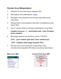 Peranan Guru Matapelajaran