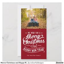 We Wish You A Merry Christmas And Happy New Year Photo Card Insert Your F Happy New Year Photo Family Pictures Holiday Cards Merry Christmas And Happy New Year