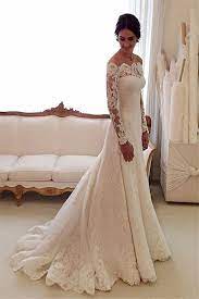 Gorgeous Simple Lace Wedding Dress With Sleeves Simple Lace Wedding Dress Lace Wedding Dress With Sleeves Cheap Lace Wedding Dresses