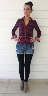 How To Wear Denim Shorts In Winter Tartan Denimdiy Denimshorts Winter Tights Tight Leggings Shorts With Tights