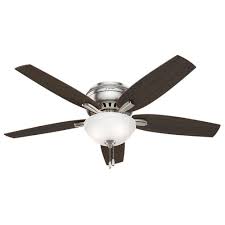 This ceiling fan is also unique in its own accord, making it the best with a stylish bronze brown medium wood finish. Hunter Newsome 52 In Indoor Brushed Nickel Bowl Light Kit Low Profile Ceiling Fan 53315 The Home Depot Ceiling Fan With Light Ceiling Fan Fan Light