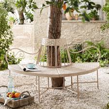 Gartenbank Baum Halbrund Levia Romantik Look Eisen Pulverbeschichtet Ca B142 X T71 X H84 Cm Gartenbank Garten Gartenmobel