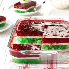 Layered Christmas Gelatin Recipe Gelatin Recipes Christmas Food Dinner Jello Recipes