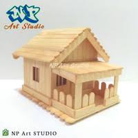 Rumah dari stik tak hanya disukai anak, tapi juga orang dewasa untuk jadi koleksi atau pajangan. Jual Aneka Miniatur Rumah Adat Dari Stik Es Krim Terlengkap Harga Murah August 2021