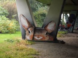 Nice Graffiti Showing Rabbit Or Hare Bunny Rabbit Art Rabbit Sculpture Rabbit Art