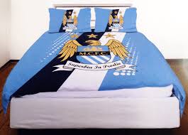Official Manchester City Man City Fc Crest Stripe Panel Spot Double Duvet Set Quilt Cover Bedding Double Duvet And 2 X Pillowcase Mcdd1 Buy Online In Cayman Islands At Cayman Desertcart Com Productid